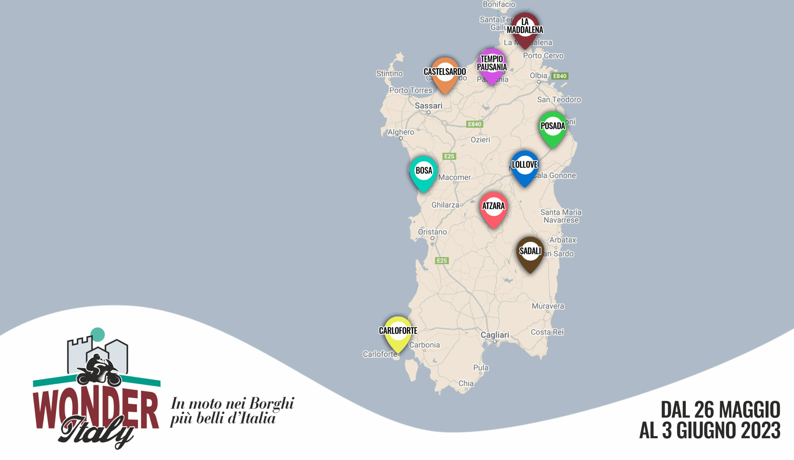 Mappa Sardegna Wonder Italy 2023