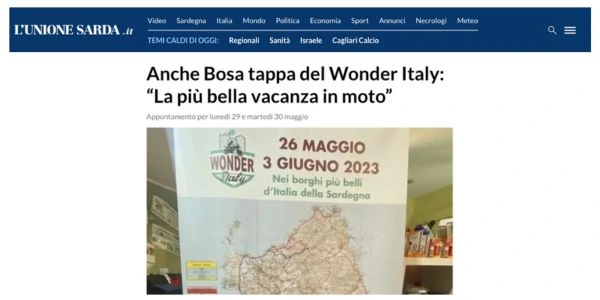 Articolo Centro Pagina su Wonder Italy Moto