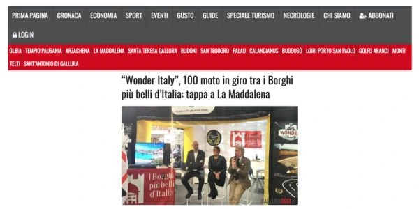 Articolo Moto Spia su Wonder Italy Moto