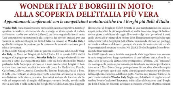 Articolo Moto Spia Women on Bike su Wonder Italy Moto