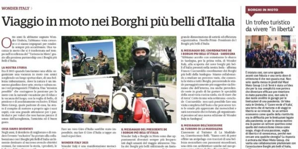 Articolo Moto Spia su Wonder Italy Moto